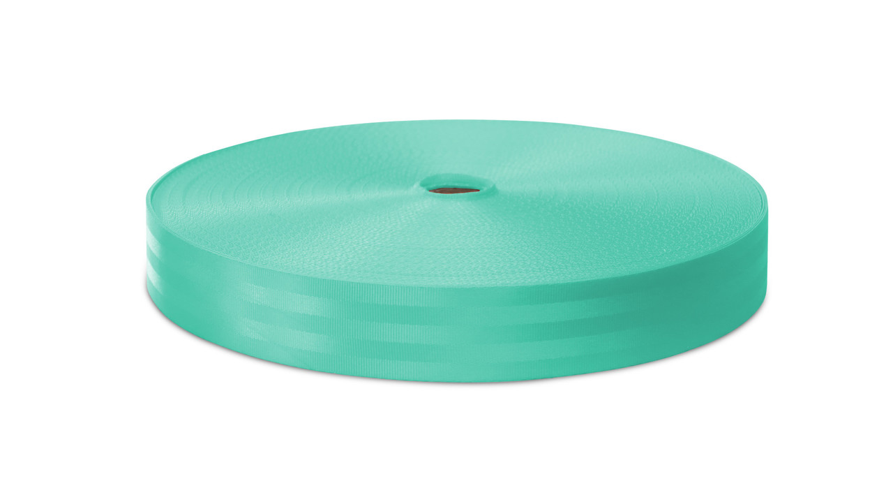 Veiligheidsgordelband / Autogordelband | 5-Baans geweven | Turquoise | 48 mm