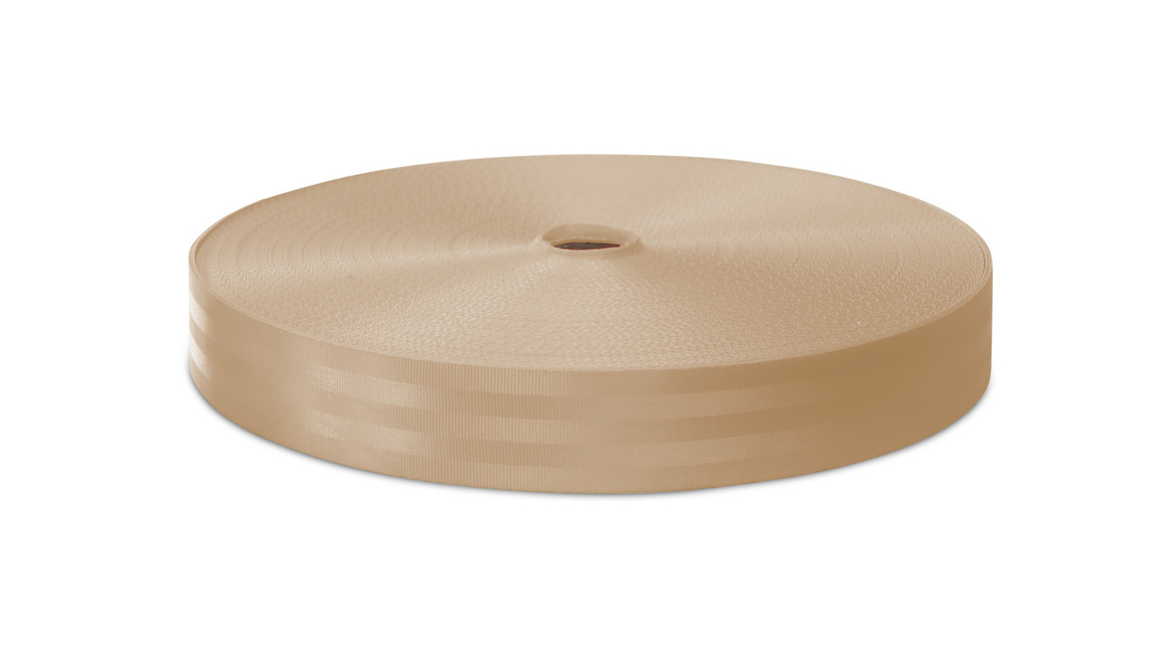 Veiligheidsgordelband / Autogordelband | 5-Baans geweven | Beige | 48 mm Veiligheidsgordelband / Autogordelband | 5-Baans geweven | Beige | 48 mm