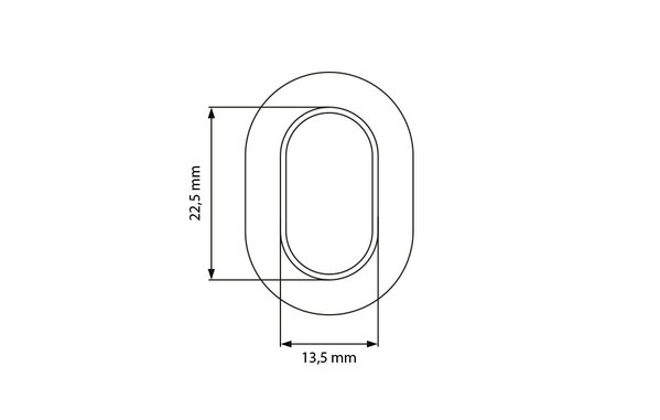 MH MH | Tourniquet | Carrosserie | Kous & Ring | RVS | 22,5 x 13,5 mm voor Tourniquet Draaier Carrosserie