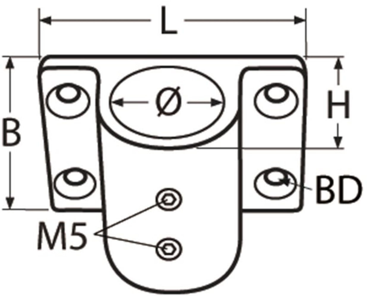 Marinetech | Buishouder | Wand | RVS Marinetech | Buishouder | Wand | RVS