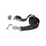 Marinetech Dekhouder met uitneembare klemgesp | RVS |  Spanband 25 mm x 230 cm | met musketonhaak & beugel Marinetech Dekhouder met uitneembare klemgesp | RVS |  Spanband 25 mm x 230 cm | met musketonhaak & beugel