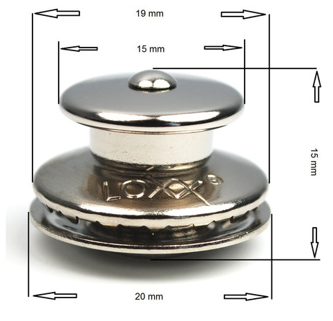 Schaeffertec Loxx® | Kop | Messing-Verchroomd | ZWART
