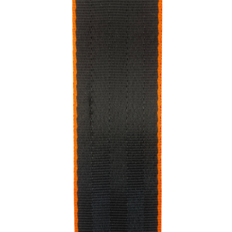 Veiligheidsgordelband / Autogordelband | 5-Baans geweven | Audi RS | Zwart - Oranje | 48 mm
