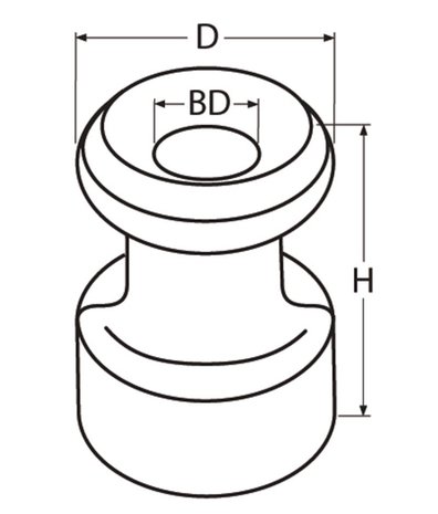 Marinetech Marinetech | Noorse Knop | RVS | 11 (D) x 18 (H) mm | Boorgat 4,3 mm | 10 stuks Marinetech Marinetech | Noorse Knop | RVS | 11 (D) x 18 (H) mm | Boorgat 4,3 mm | 10 stuks