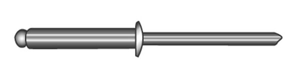 Marinetech Marinetech | Blister | DIN 1014 A4 | Popnagel | 5,0 x 20 mm | 2 stuks
