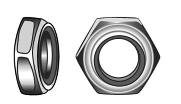Marinetech Marinetech | Blister | DIN 985 A4 | M 3 | 6 stuks Marinetech Marinetech | Blister | DIN 985 A4 | M 3 | 6 stuks