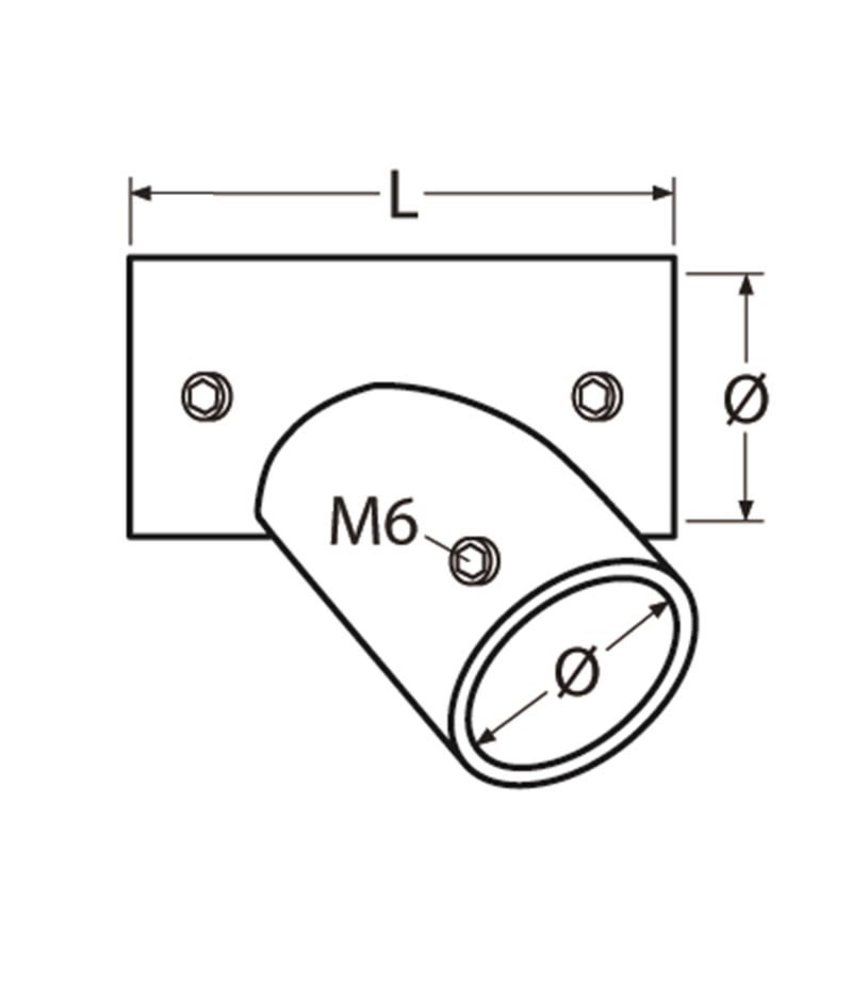 Marinetech Marinetech | Railing | T-stuk | RVS | 60 graden | Rechts | 22 mm Marinetech Marinetech | Railing | T-stuk | RVS | 60 graden | Rechts | 22 mm