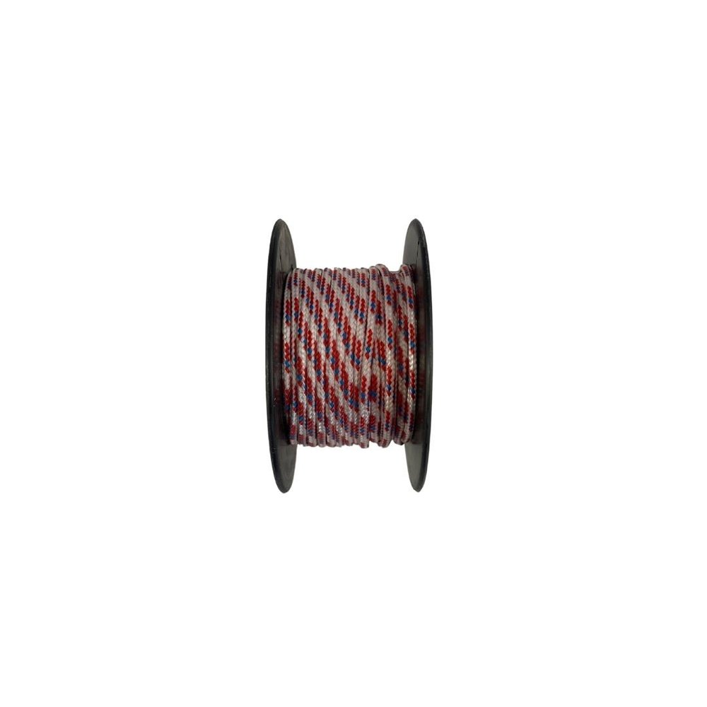 Seilflechter Seilflechter | Touw | 2 mm | Minicord Novoleen | Spoel 10 m | 255 daN | Wit-Rood