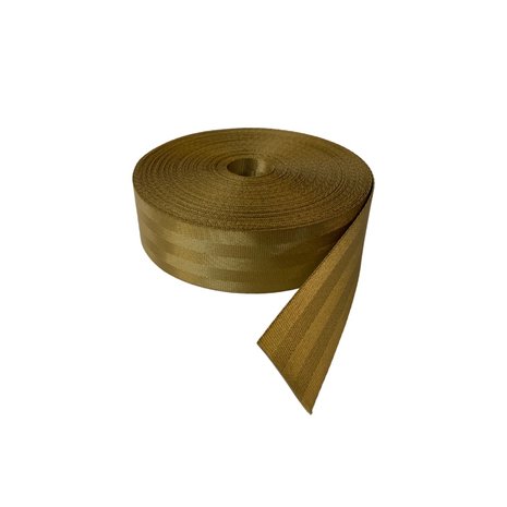 Veiligheidsgordelband / Autogordelband | 5-Baans geweven | Gold | 48 mm