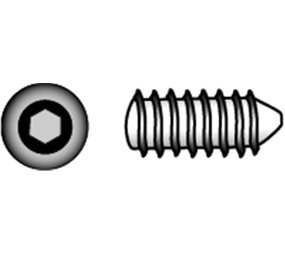 Marinetech Marinetech | Blister | ISO 4027 A4 | Inbusboutje Buiskapbeslag | 6 x 6 mm | 6 stuks