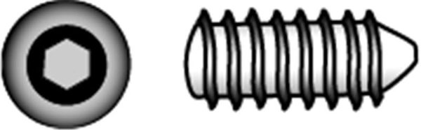 Marinetech Marinetech | Blister | ISO 4027 A4 | Inbusboutje Buiskapbeslag | 6 x 6 mm | 6 stuks