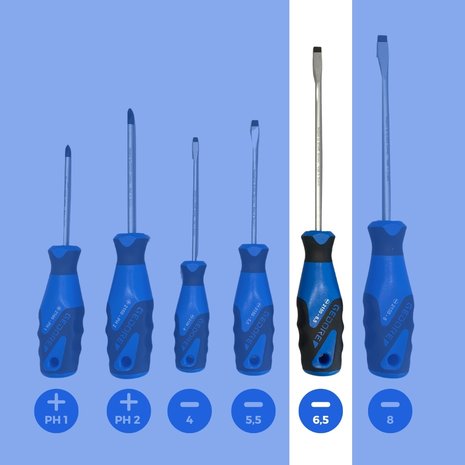 Gedore Gedore | Schroevendraaier | Plat | 6,5 mm | 2150 - 6,5 | met 3K-greep Gedore Gedore | Schroevendraaier | Plat | 6,5 mm | 2150 - 6,5 | met 3K-greep