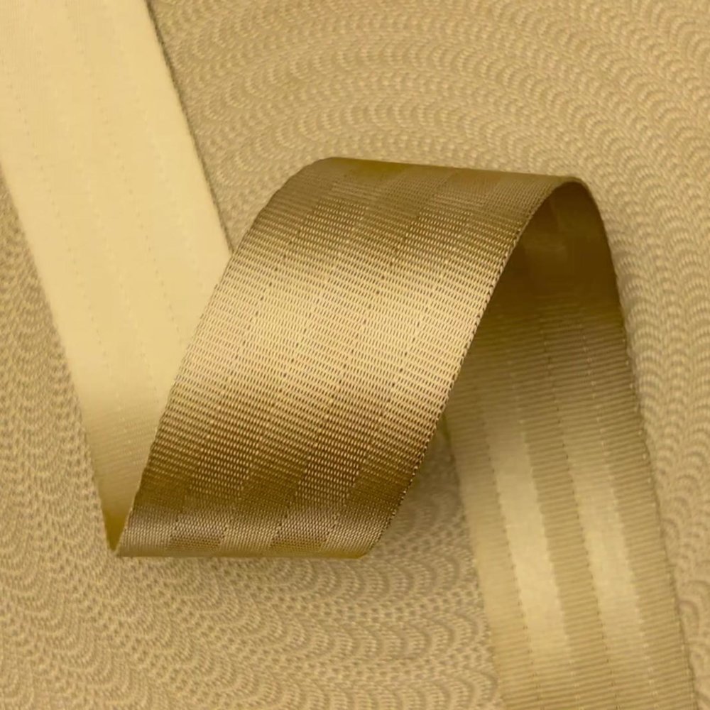 Veiligheidsgordelband / Autogordelband | 5-Baans geweven | Gold | 48 mm