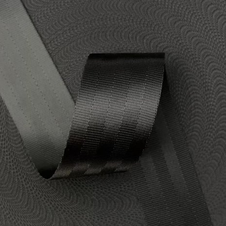 Veiligheidsgordelband / Autogordelband | 5-Baans geweven | Zwart | 48 mm