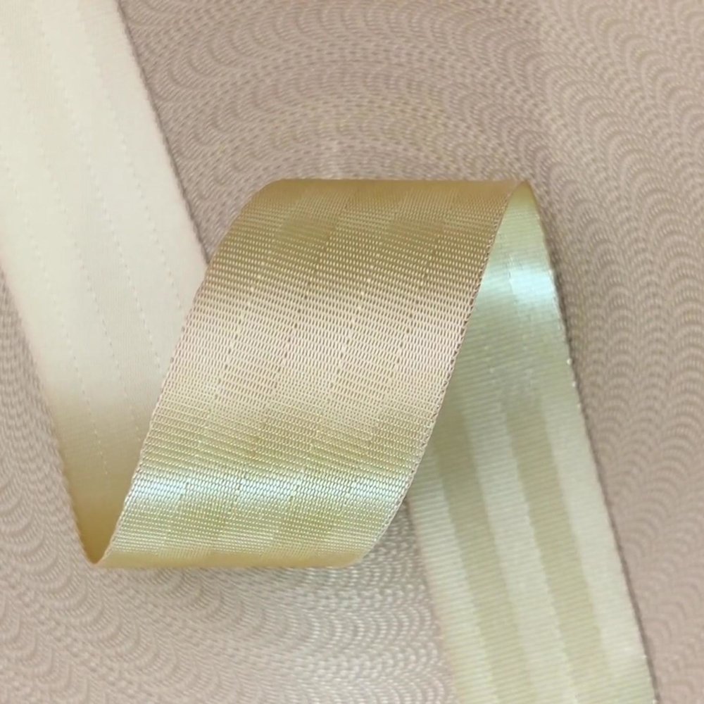 Veiligheidsgordelband / Autogordelband | 5-Baans geweven | Beige | 48 mm Veiligheidsgordelband / Autogordelband | 5-Baans geweven | Beige | 48 mm