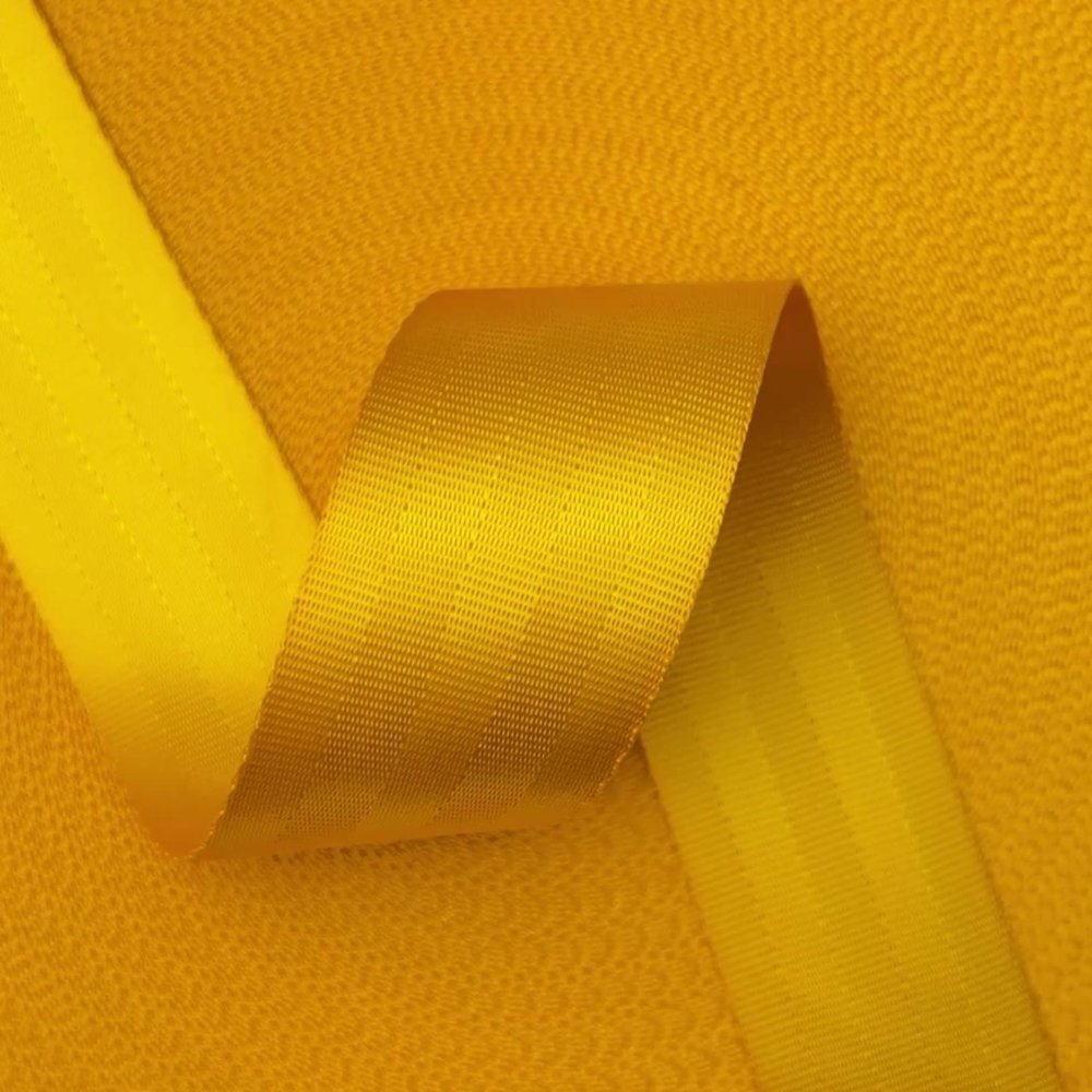 Veiligheidsgordelband / Autogordelband | 5-Baans geweven | Geel | 48 mm Veiligheidsgordelband / Autogordelband | 5-Baans geweven | Geel | 48 mm