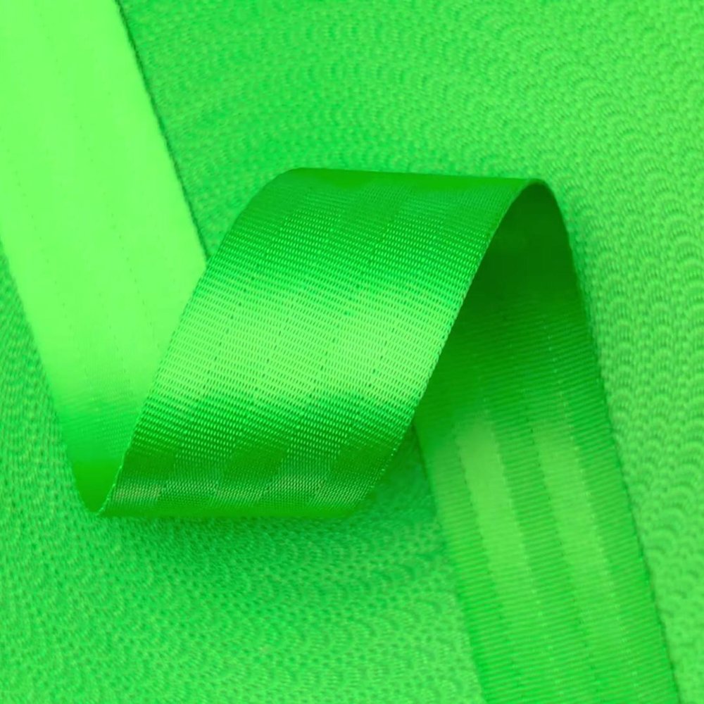 Veiligheidsgordelband / Autogordelband | 5-Baans geweven | Traffic Green | 48 mm Veiligheidsgordelband / Autogordelband | 5-Baans geweven | Traffic Green | 48 mm