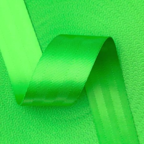 Veiligheidsgordelband / Autogordelband | 5-Baans geweven | Traffic Green | 48 mm Veiligheidsgordelband / Autogordelband | 5-Baans geweven | Traffic Green | 48 mm