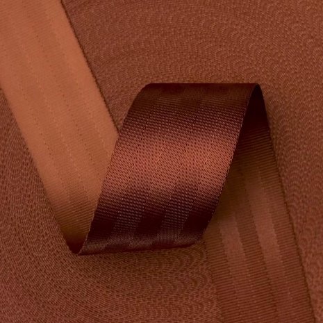 Veiligheidsgordelband / Autogordelband | 5-Baans geweven | Koperbruin | 48 mm Veiligheidsgordelband / Autogordelband | 5-Baans geweven | Koperbruin | 48 mm