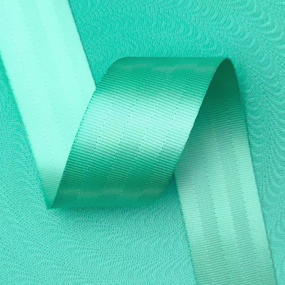 Veiligheidsgordelband / Autogordelband | 5-Baans geweven | Turquoise | 48 mm