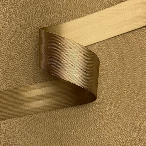 Veiligheidsgordelband / Autogordelband | 5-Baans geweven | Gold | 48 mm
