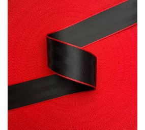 Veiligheidsgordelband / Autogordelband | 5-Baans geweven | Audi RS | Zwart - Rood | 48 mm Veiligheidsgordelband / Autogordelband | 5-Baans geweven | Audi RS | Zwart - Rood | 48 mm