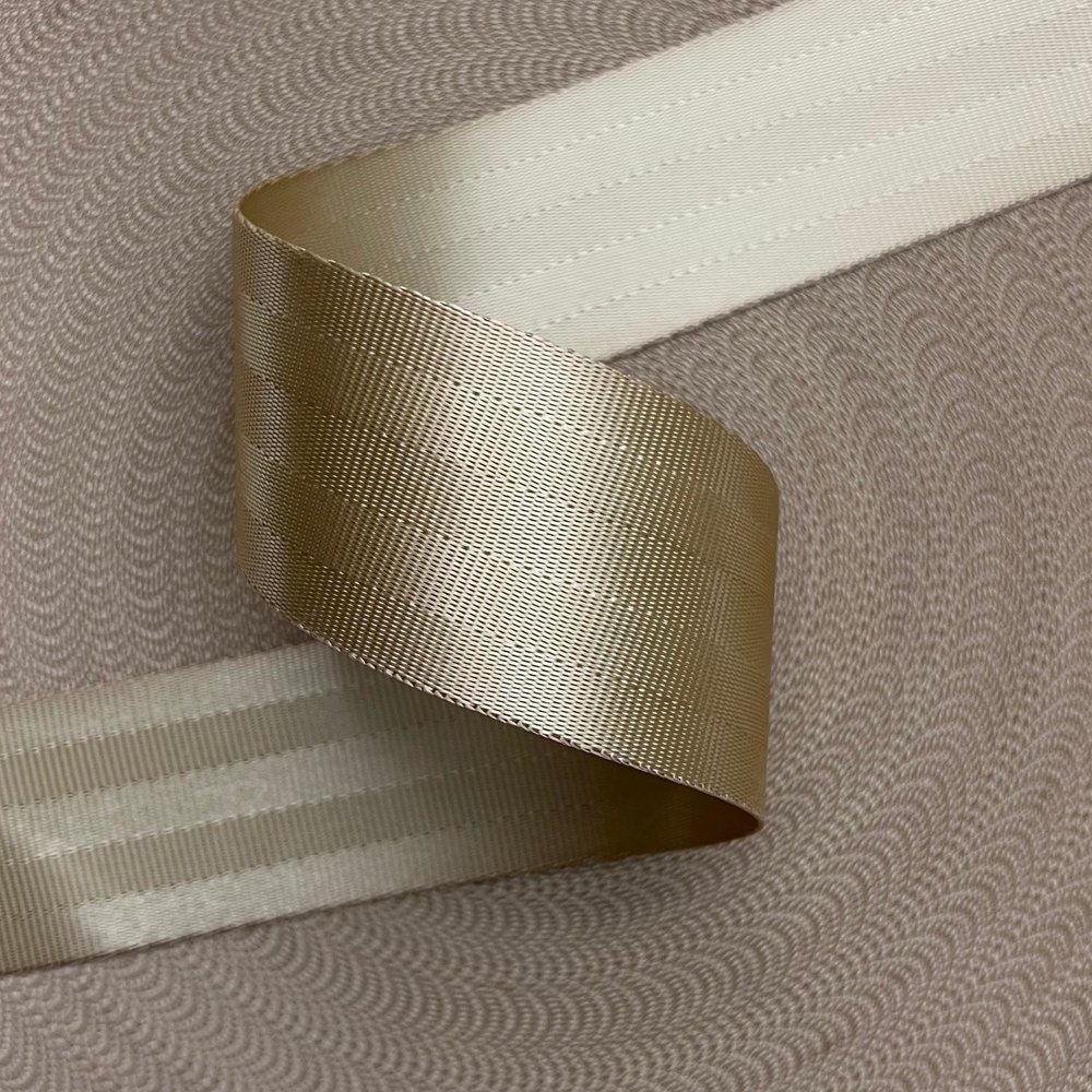 Veiligheidsgordelband / Autogordelband | 5-Baans geweven | Beige | 48 mm Veiligheidsgordelband / Autogordelband | 5-Baans geweven | Beige | 48 mm