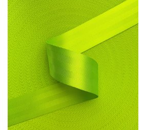 Veiligheidsgordelband / Autogordelband | 5-Baans geweven | Fluorescerend Groen | 48 mm