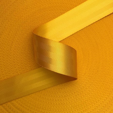 Veiligheidsgordelband / Autogordelband | 5-Baans geweven | Geel | 48 mm Veiligheidsgordelband / Autogordelband | 5-Baans geweven | Geel | 48 mm