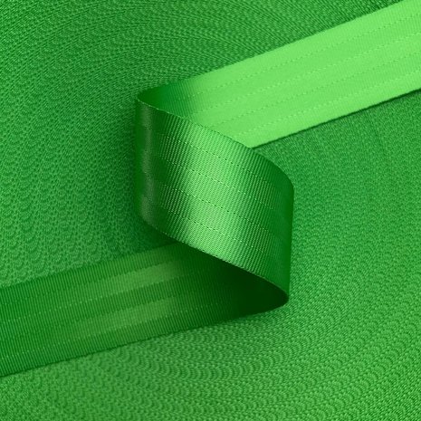 Veiligheidsgordelband / Autogordelband | 5-Baans geweven | Traffic Green | 48 mm Veiligheidsgordelband / Autogordelband | 5-Baans geweven | Traffic Green | 48 mm