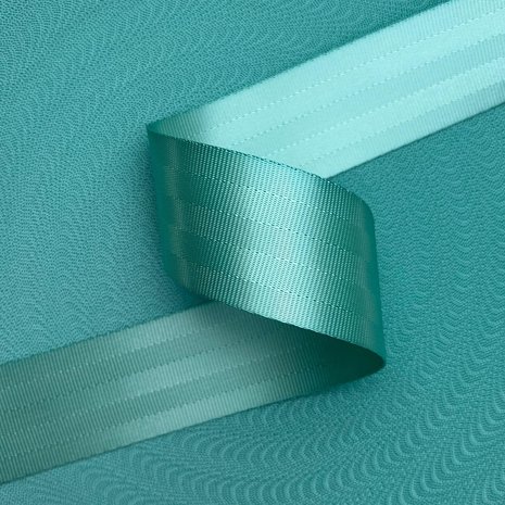 Veiligheidsgordelband / Autogordelband | 5-Baans geweven | Turquoise | 48 mm