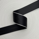 Veiligheidsgordelband / Autogordelband | 5-Baans geweven | Audi RS | Zwart - Wit | 48 mm