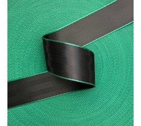 Veiligheidsgordelband / Autogordelband | 5-Baans geweven | Audi RS | Zwart-Groen | 48 mm