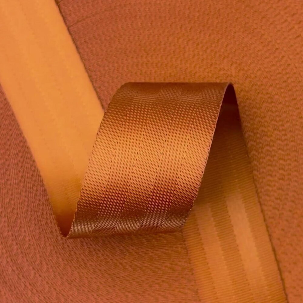 Veiligheidsgordelband / Autogordelband | 5-Baans geweven | Cupra Bruin | 48 mm Veiligheidsgordelband / Autogordelband | 5-Baans geweven | Cupra Bruin | 48 mm