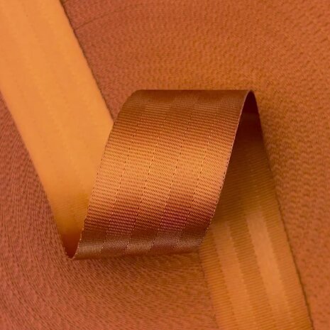 Veiligheidsgordelband / Autogordelband | 5-Baans geweven | Cupra Bruin | 48 mm Veiligheidsgordelband / Autogordelband | 5-Baans geweven | Cupra Bruin | 48 mm