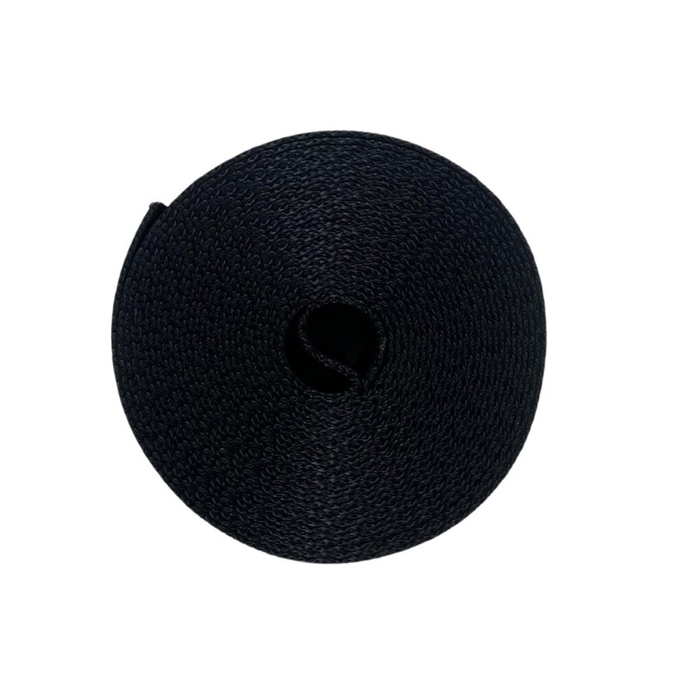 Veiligheidsgordelband / Autogordelband | 5-Baans geweven | Zwart | 48 mm