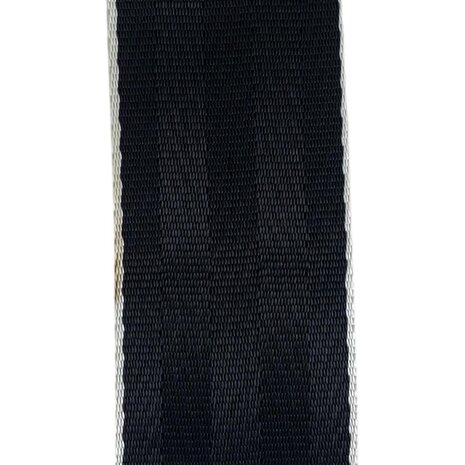 Veiligheidsgordelband / Autogordelband | 5-Baans geweven | Audi RS | Zwart - Wit | 48 mm Veiligheidsgordelband / Autogordelband | 5-Baans geweven | Audi RS | Zwart - Wit | 48 mm