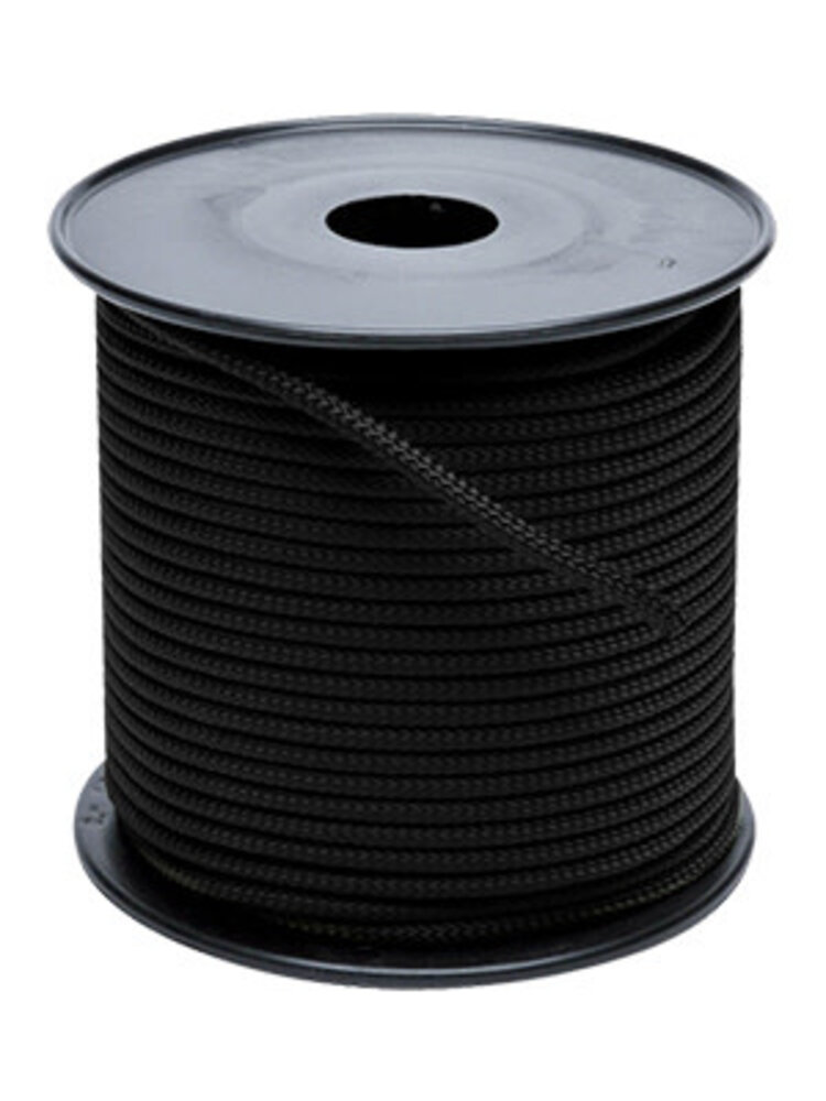 Touw | Dubbel Gevlochten | Schoot Lijn | Double Braid | 6 mm | Zwart | Prijs per meter Touw | Dubbel Gevlochten | Schoot Lijn | Double Braid | 6 mm | Zwart | Prijs per meter