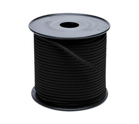Touw | Dubbel Gevlochten | Schoot Lijn | Double Braid | 6 mm | Zwart | Prijs per meter Touw | Dubbel Gevlochten | Schoot Lijn | Double Braid | 6 mm | Zwart | Prijs per meter