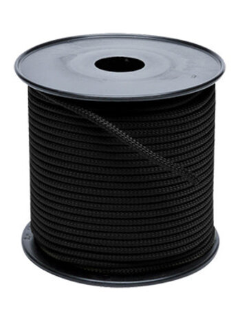 Touw | Dubbel Gevlochten | Schoot Lijn | Double Braid | 6 mm | Zwart | Prijs per meter Touw | Dubbel Gevlochten | Schoot Lijn | Double Braid | 6 mm | Zwart | Prijs per meter