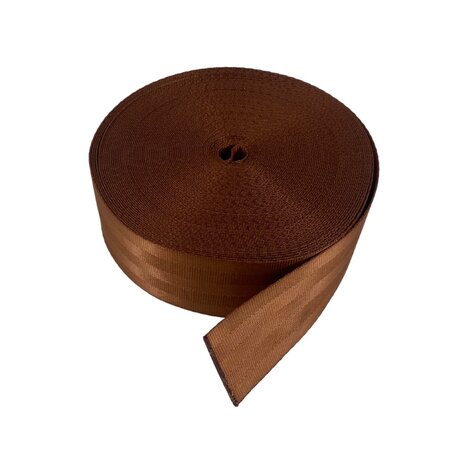 Veiligheidsgordelband / Autogordelband | 5-Baans geweven | Cupra Bruin | 48 mm Veiligheidsgordelband / Autogordelband | 5-Baans geweven | Cupra Bruin | 48 mm