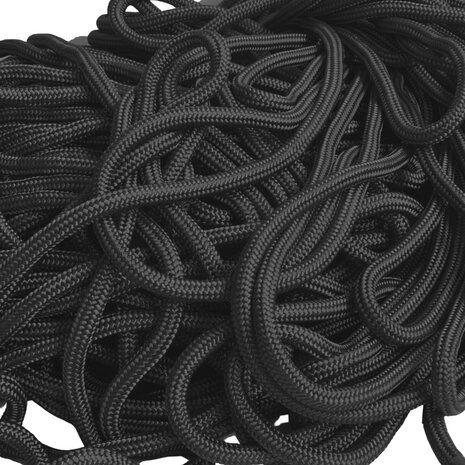 Loodkoord | Double Braid | Zwart | 11 mm | 200 gr/m | Prijs per meter