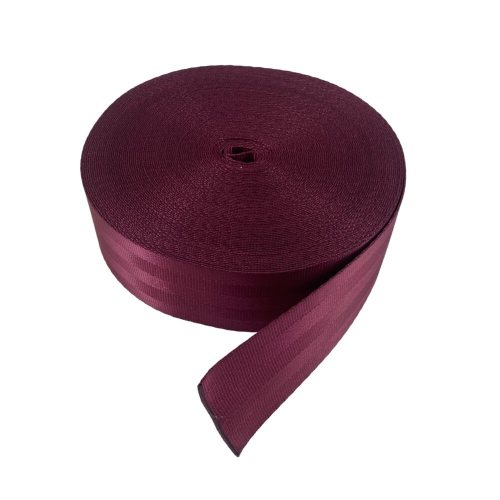 Veiligheidsgordelband / Autogordelband | 5-Baans geweven | Aubergine | 48 mm Veiligheidsgordelband / Autogordelband | 5-Baans geweven | Aubergine | 48 mm