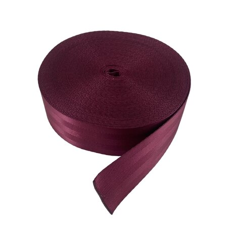 Veiligheidsgordelband / Autogordelband | 5-Baans geweven | Aubergine | 48 mm Veiligheidsgordelband / Autogordelband | 5-Baans geweven | Aubergine | 48 mm