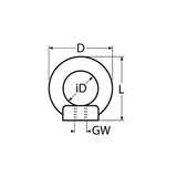 Marinetech Marinetech | Oogmoer | RVS | Schroefdraad M12 | Opening 30 mm Marinetech Marinetech | Oogmoer | RVS | Schroefdraad M12 | Opening 30 mm