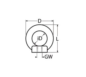 Marinetech Marinetech | Oogmoer | RVS | Schroefdraad M12 | Opening 30 mm Marinetech Marinetech | Oogmoer | RVS | Schroefdraad M12 | Opening 30 mm