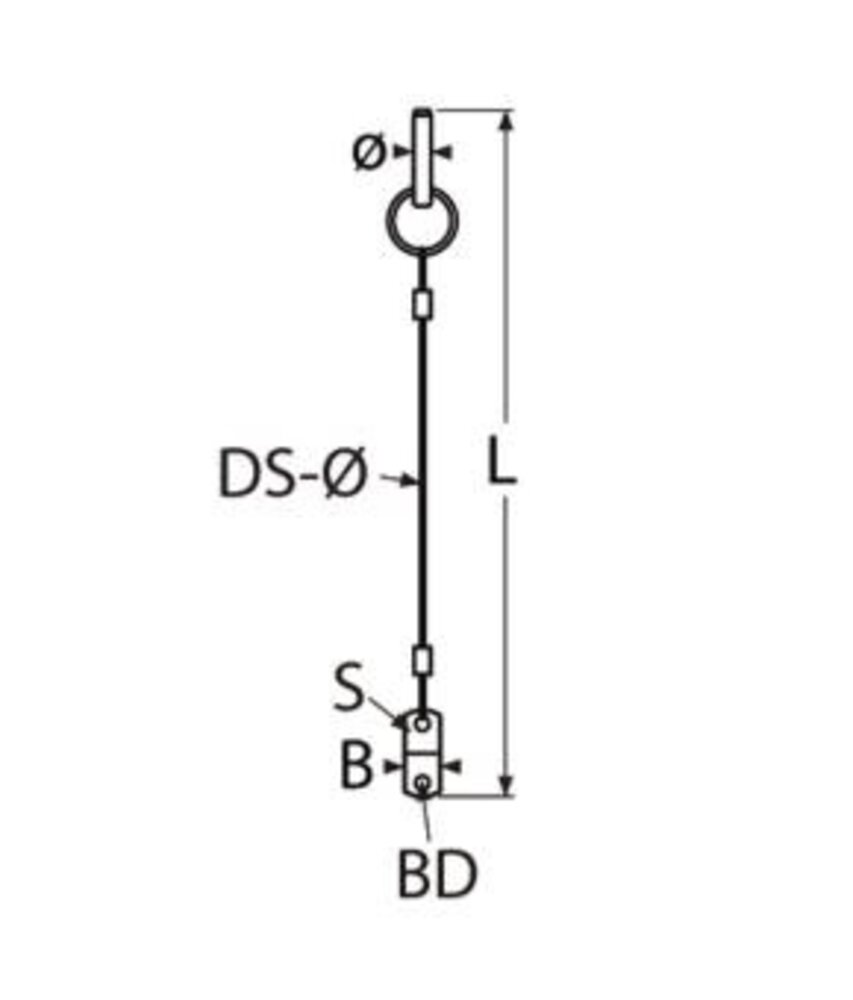 Marinetech Marinetech | Lanyard (circa 200 mm) met borgpen / pull-pin | RVS | 6x35 mm Marinetech Marinetech | Lanyard (circa 200 mm) met borgpen / pull-pin | RVS | 6x35 mm