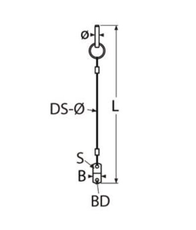 Marinetech Marinetech | Lanyard (circa 200 mm) met borgpen / pull-pin | RVS | 6x35 mm Marinetech Marinetech | Lanyard (circa 200 mm) met borgpen / pull-pin | RVS | 6x35 mm