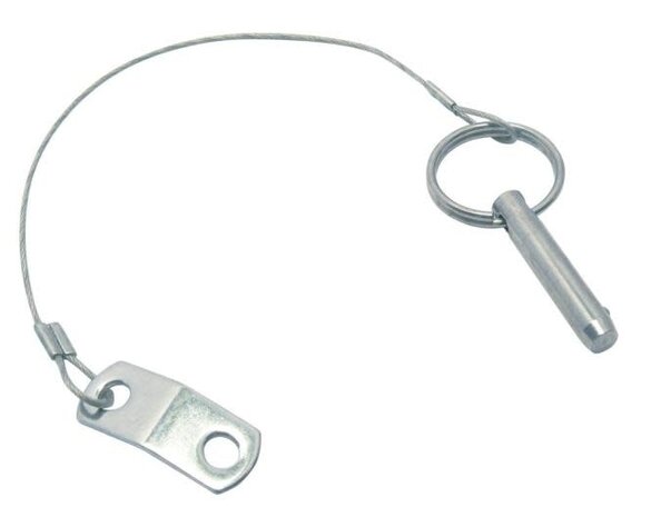 Marinetech Marinetech | Lanyard (circa 200 mm) met borgpen / pull-pin | RVS | 6x35 mm Marinetech Marinetech | Lanyard (circa 200 mm) met borgpen / pull-pin | RVS | 6x35 mm