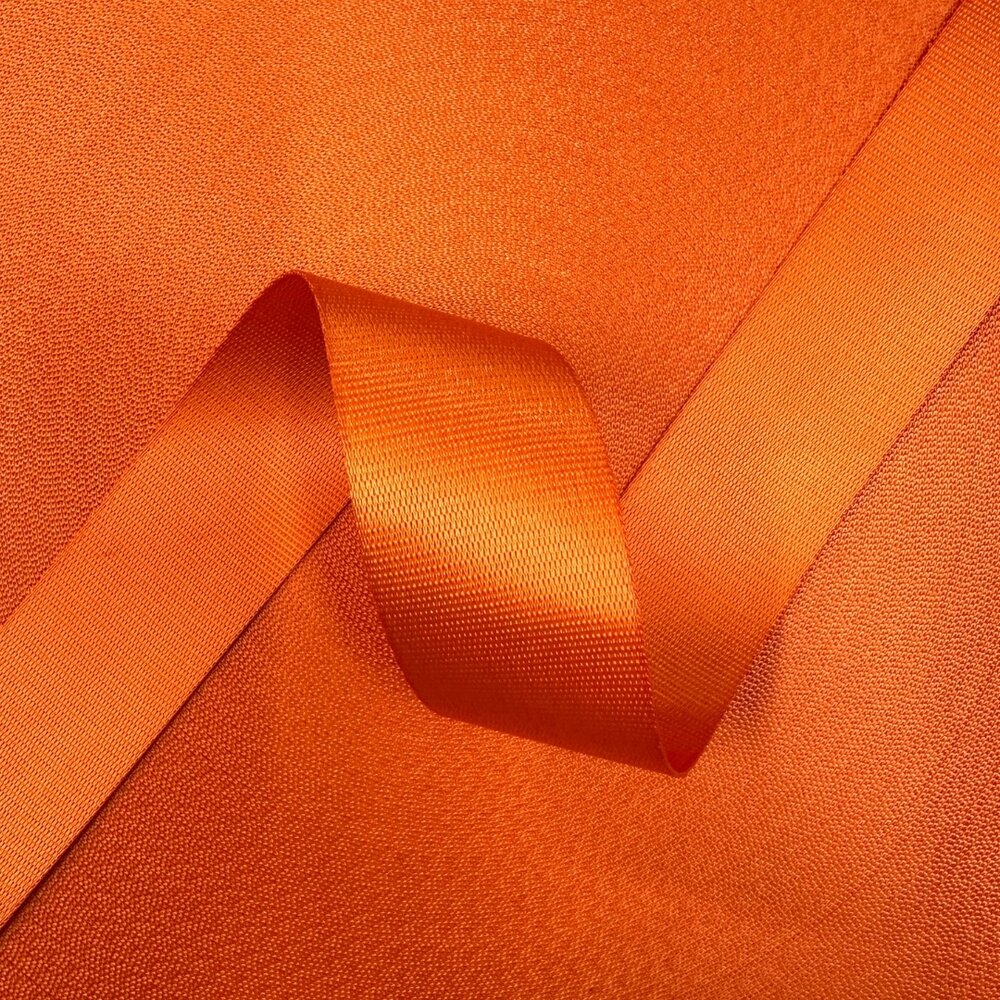 Veiligheidsgordelband / Autogordelband | 1-Baan geweven | Oranje | 48 mm